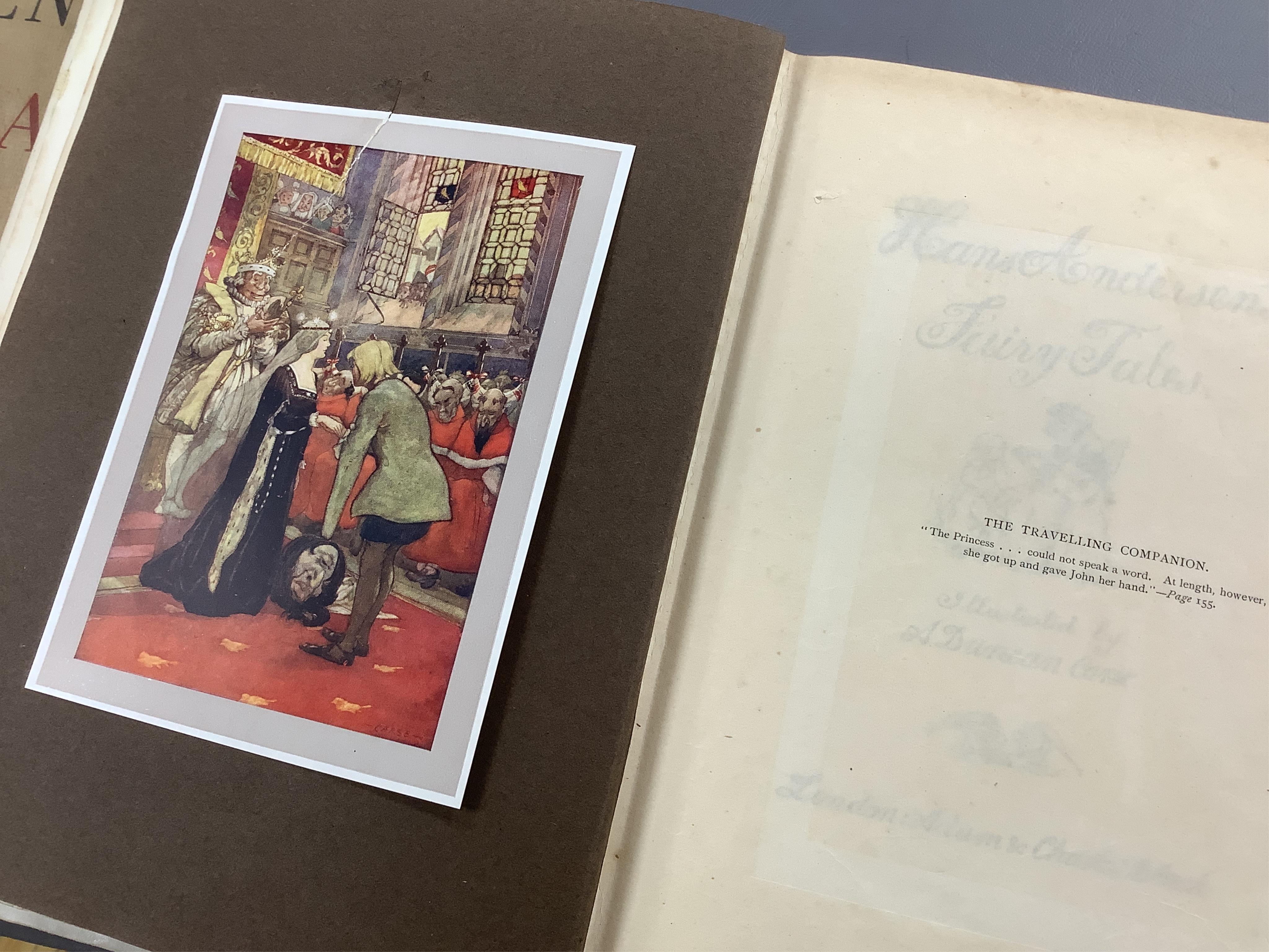 Andersen, Hans Christian - Fairy Tales. De Luxe Edition (of 250 numbered copies). coloured mounted plates and other illus. (by A. Duncan Carse); original coloured pictorial cloth, gilt top, roy. 8vo. 1912; Yeats, William
